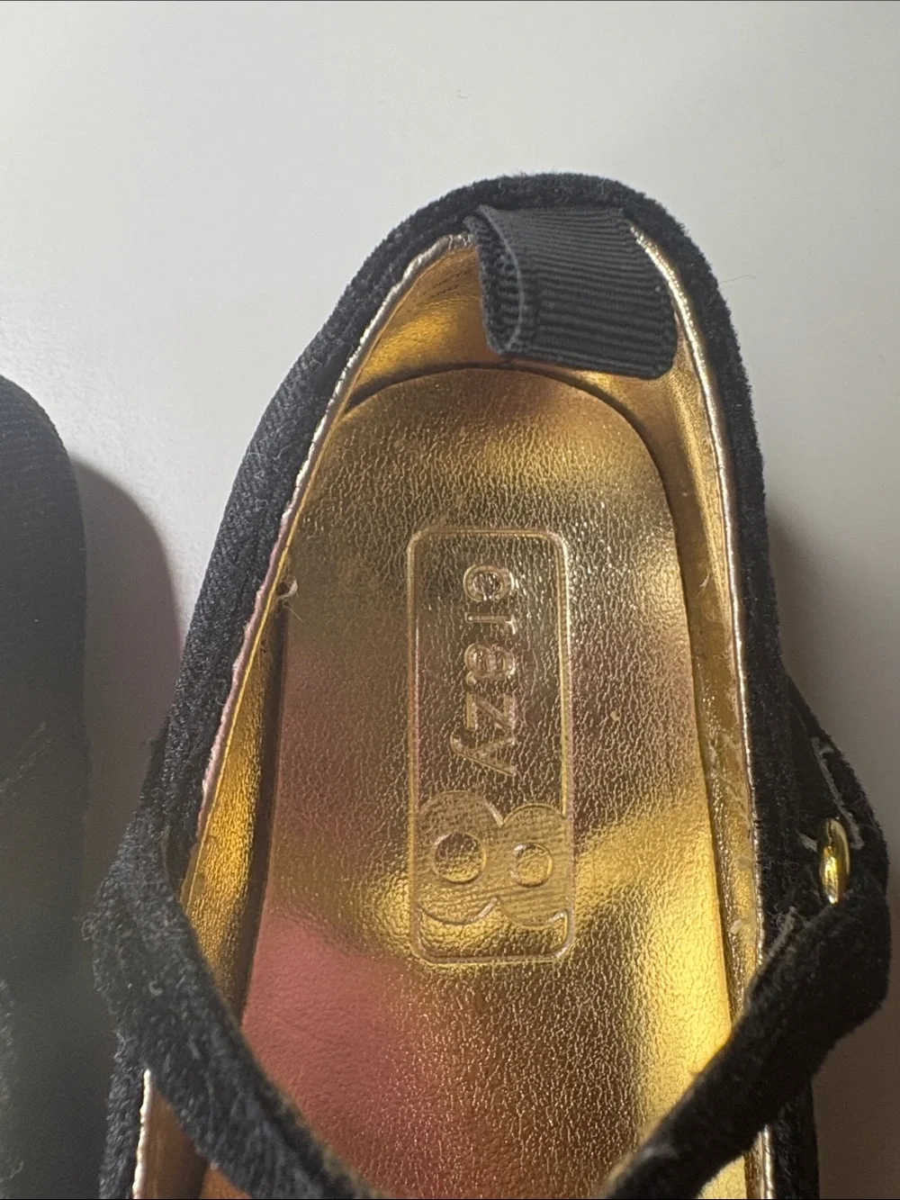 Crazy 8 Black Velvet Mary Jane Shoes with Bow- Toddler 4